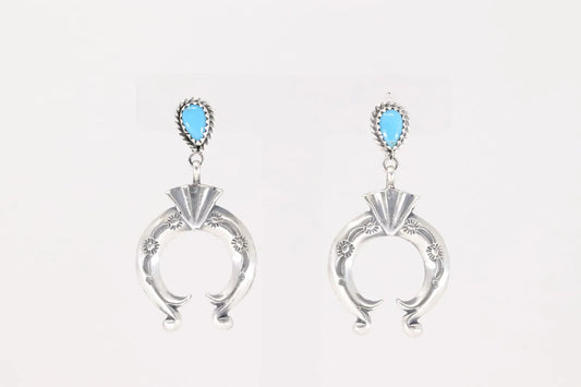 Naja Turquoise Earrings by Navajo Artist