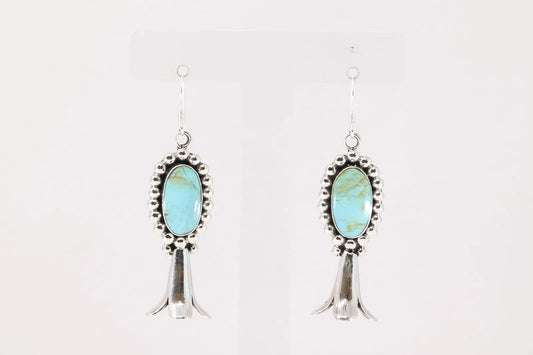 Royston Turquoise Blossom Earrings by Yazzie