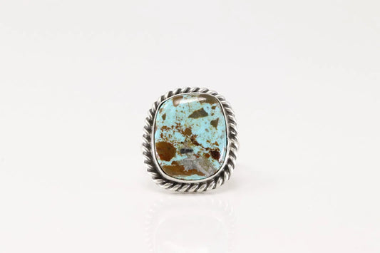 Johnny Dixon adjustable square Turquoise Ring