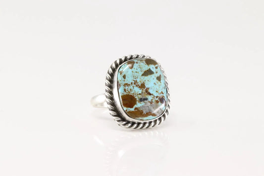 Johnny Dixon adjustable square Turquoise Ring