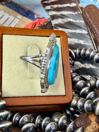 Sterling Silver Turquoise Ring size 6