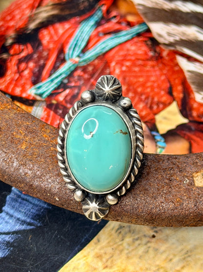 Native Made Adjustable Turquoise Ring