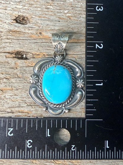 Jeff James Jr Authentic Kingman Turquoise Pendant