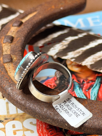 Navajo Handmade Royston Adjustable Ring by Scott Skeets