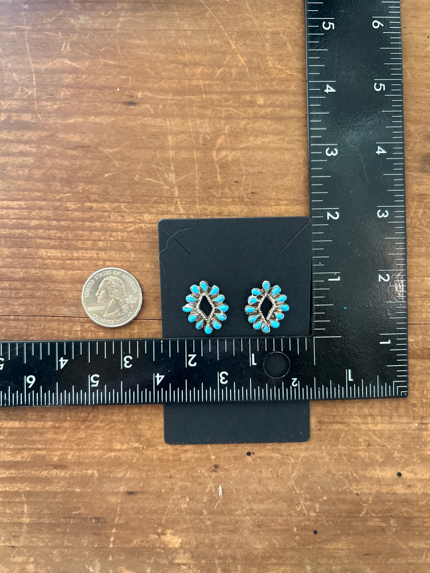 Native American Zuni Turquoise Post Earrings