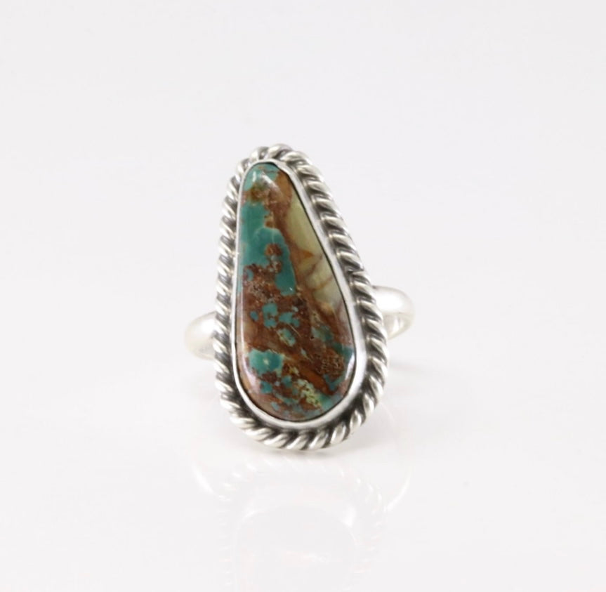 Beautiful Earthy Turquoise Adjustable Ring By Dixon