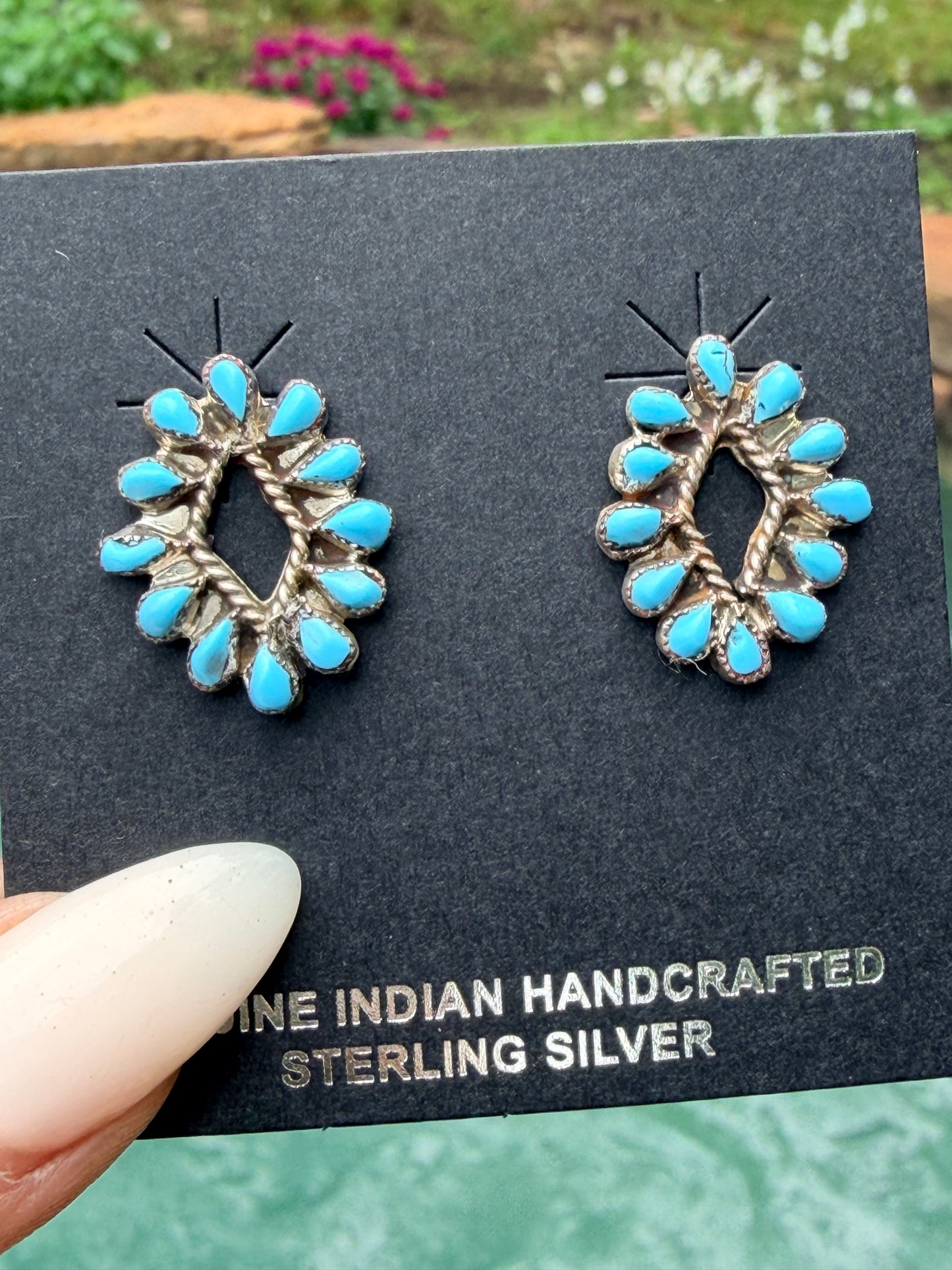 Native American Zuni Turquoise Post Earrings