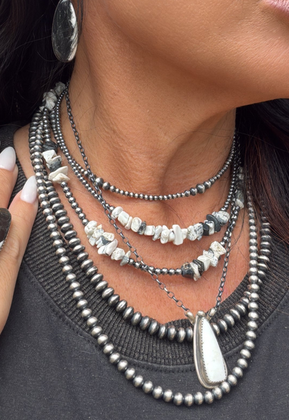 White Buffalo Chip Necklace