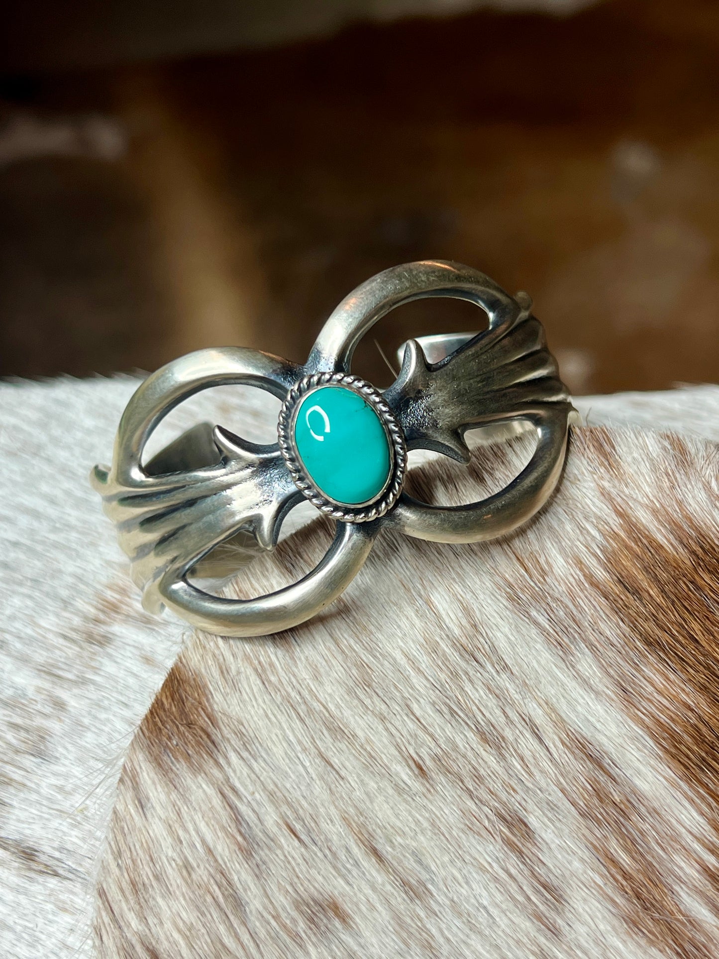 Gorgeous Sandcast Cuff by Eugene Gruber