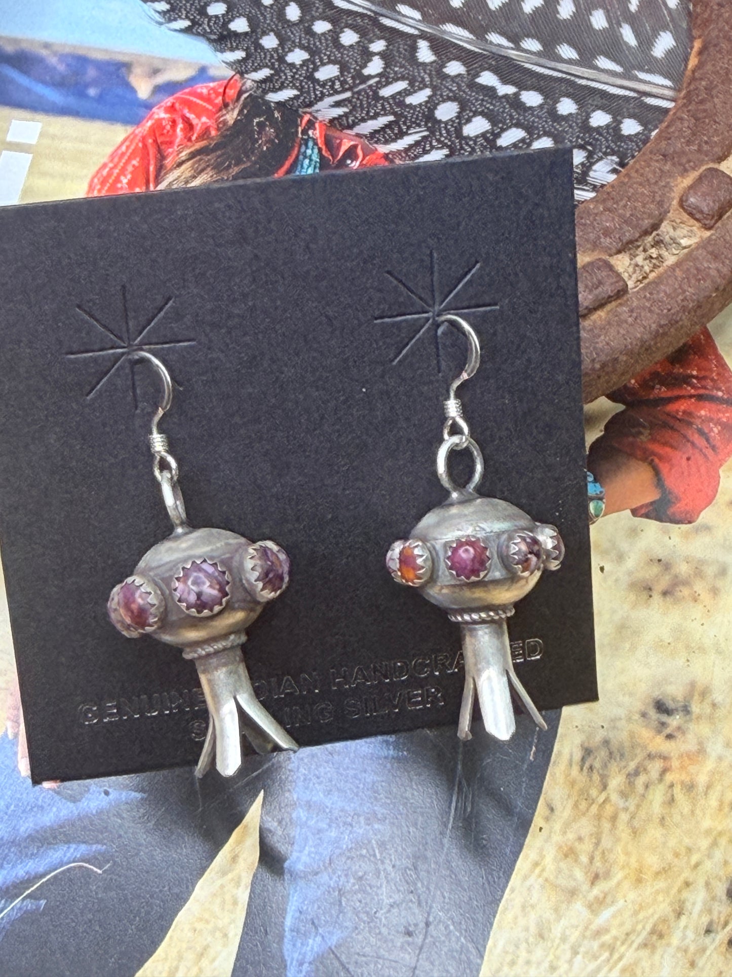 Monica Smith Purple Spiny Blossom Earrings