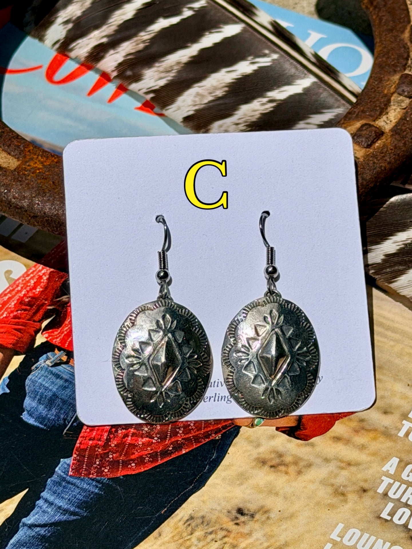 Native Made Concho Earrings