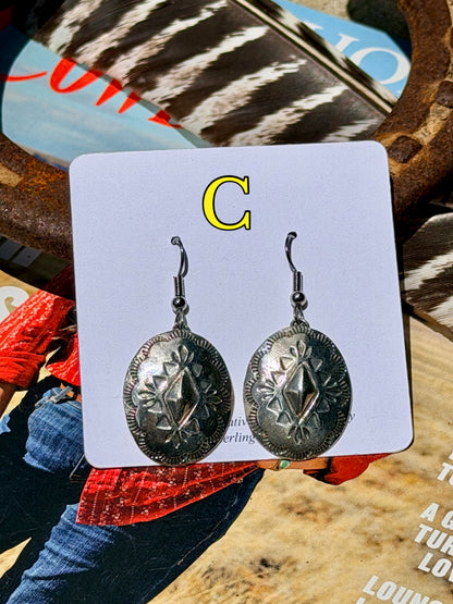 Native Made Concho Earrings