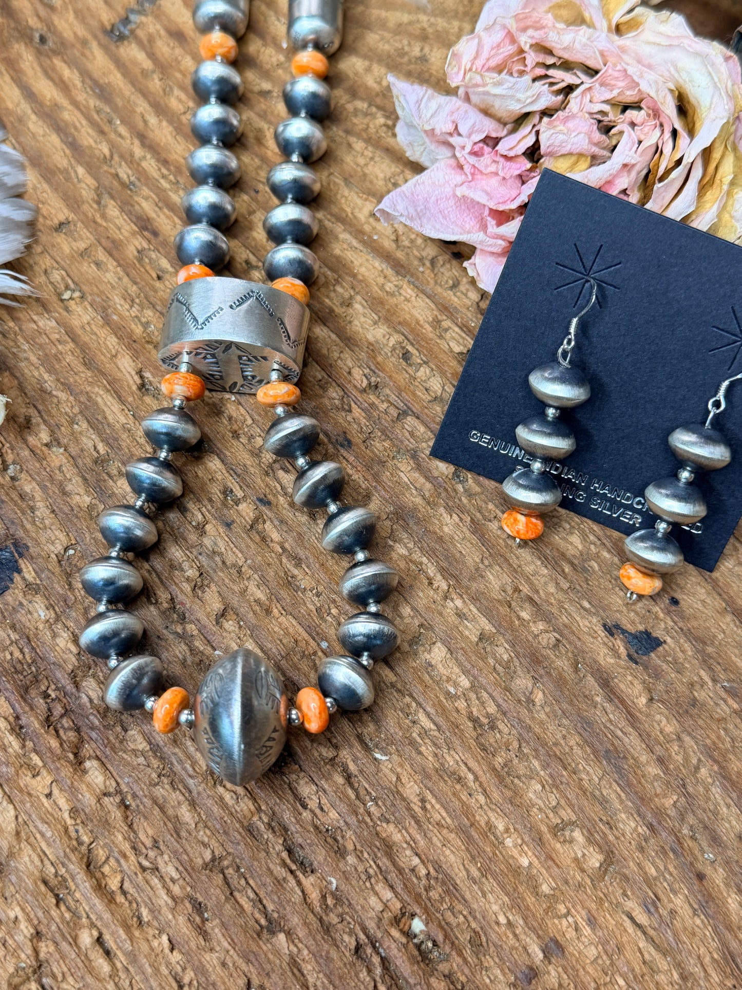 Sharon Cooley 34” Spiny Oyster Navajo Pearl Jacla Set