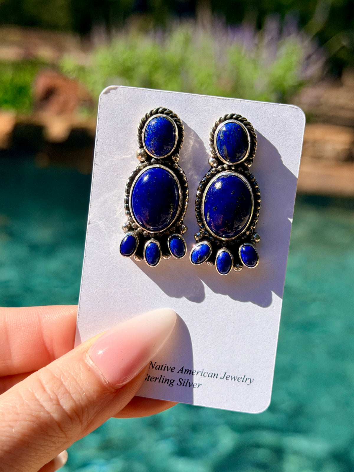 Mary Ellen Lapis Studs