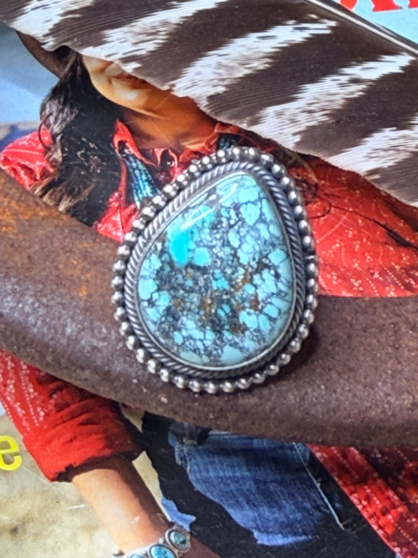 Navajo Handmade Royston Adjustable Ring by Scott Skeets