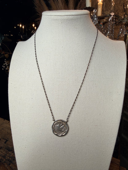 Navajo Handmade Hummingbird Pendant Necklace by Emerson Kinsel 21”
