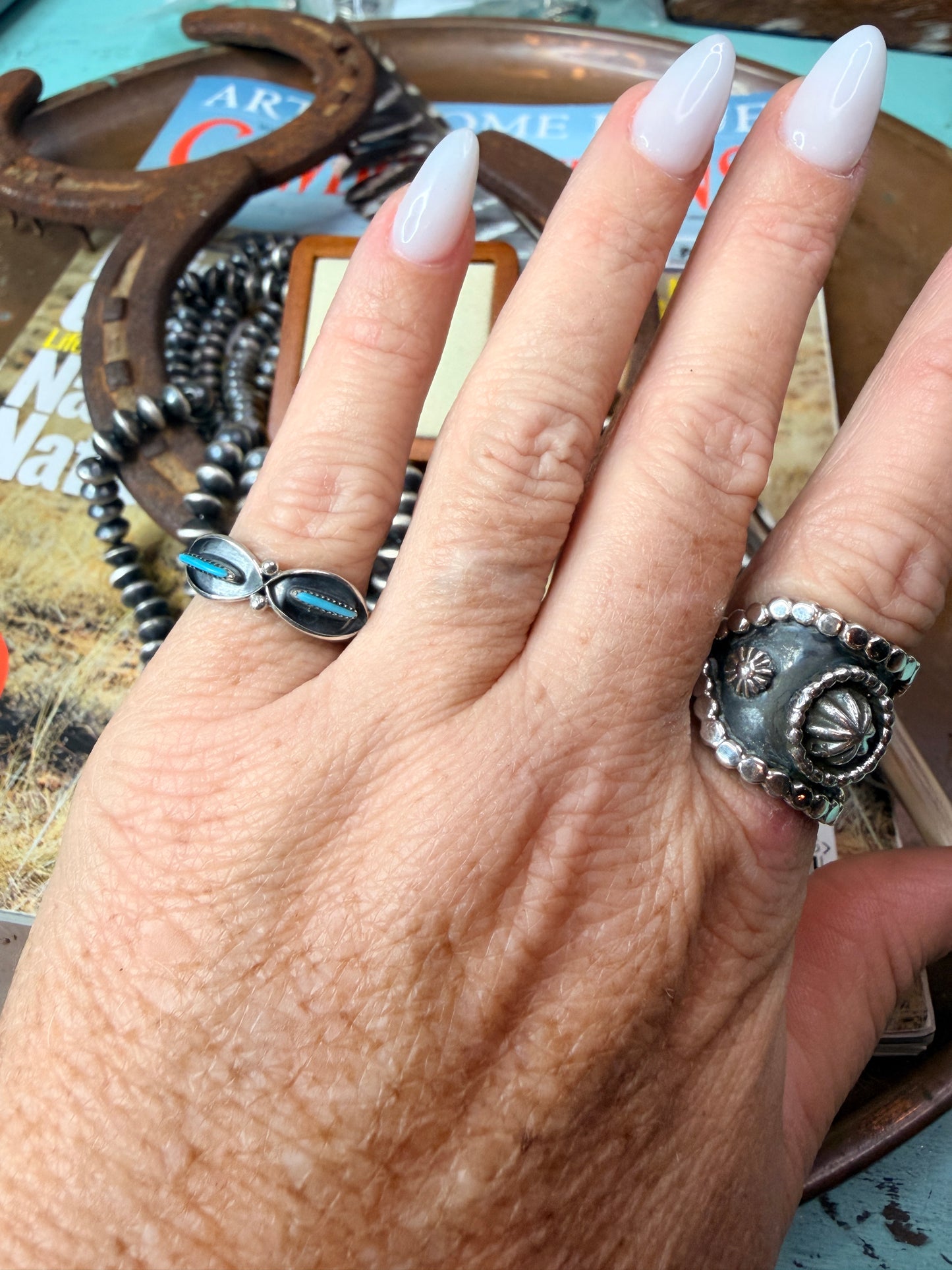 Vintage Zuni Ring by Fernando Othole size 5.5