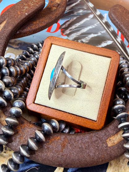 Native Made Felix Perry Shadowbox Ring  size 7.5 (choose color)
