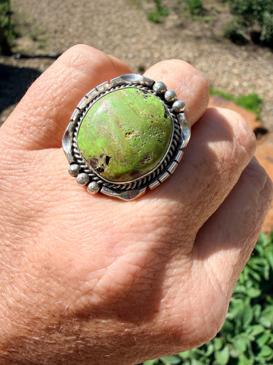 Authentic Gaspeite Ring size 7.5