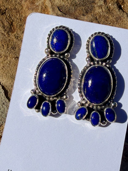 Mary Ellen Lapis Studs