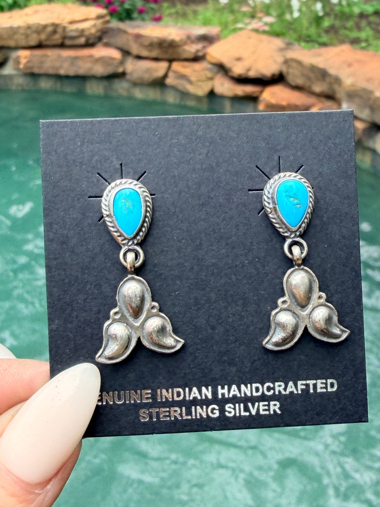 Turquoise & Sterling Silver Earrings - Sharon McCarthy