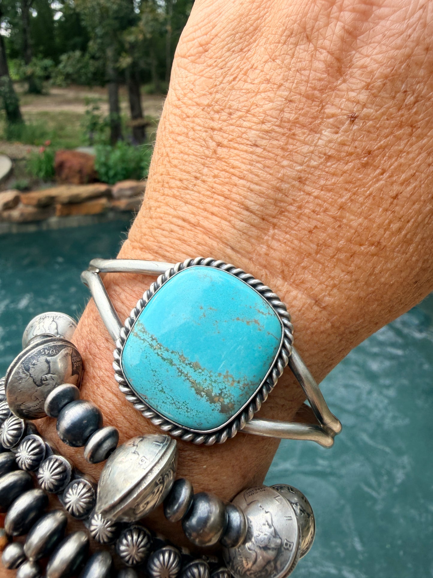 Native Made Turquoise Cuff by Donovan Skeet