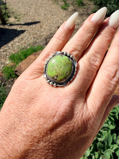 Authentic Gaspeite Ring size 7.5