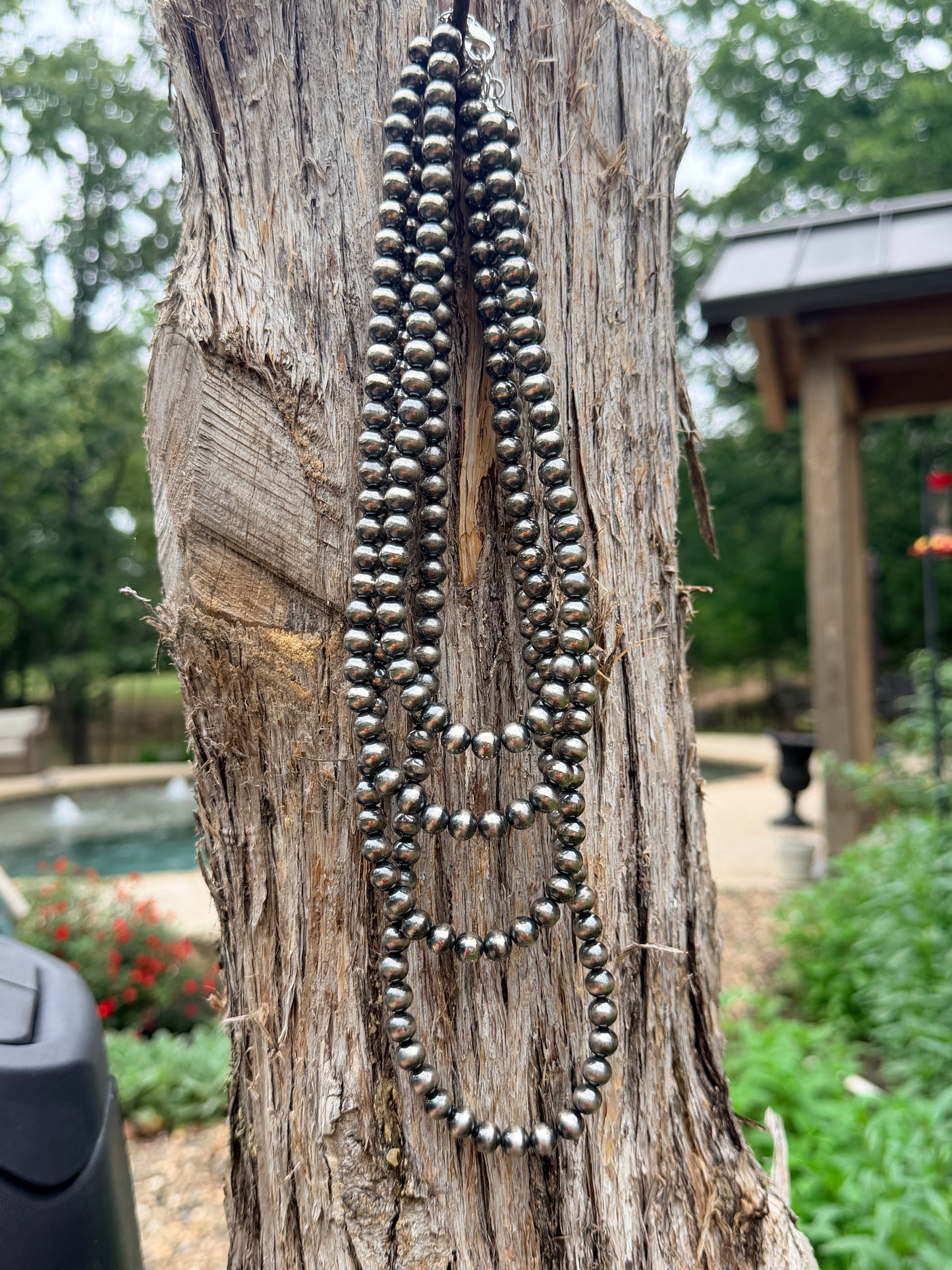 8mm Round Silver Necklace