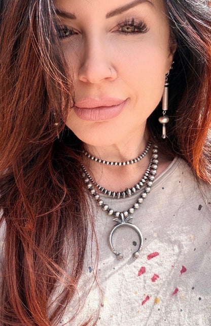 Native Made Saucer, Barrel and Blossom Earrings by Tonisha Haley