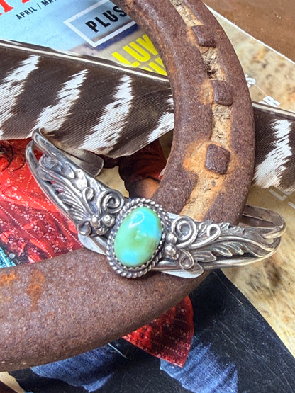 Navajo Handmade Sonoran Gold Sweater Cuff by Jerryson Henio