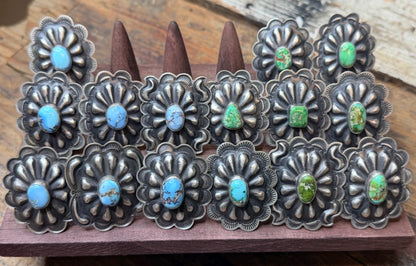 Concho Stone Adjustable Ring by Cadman