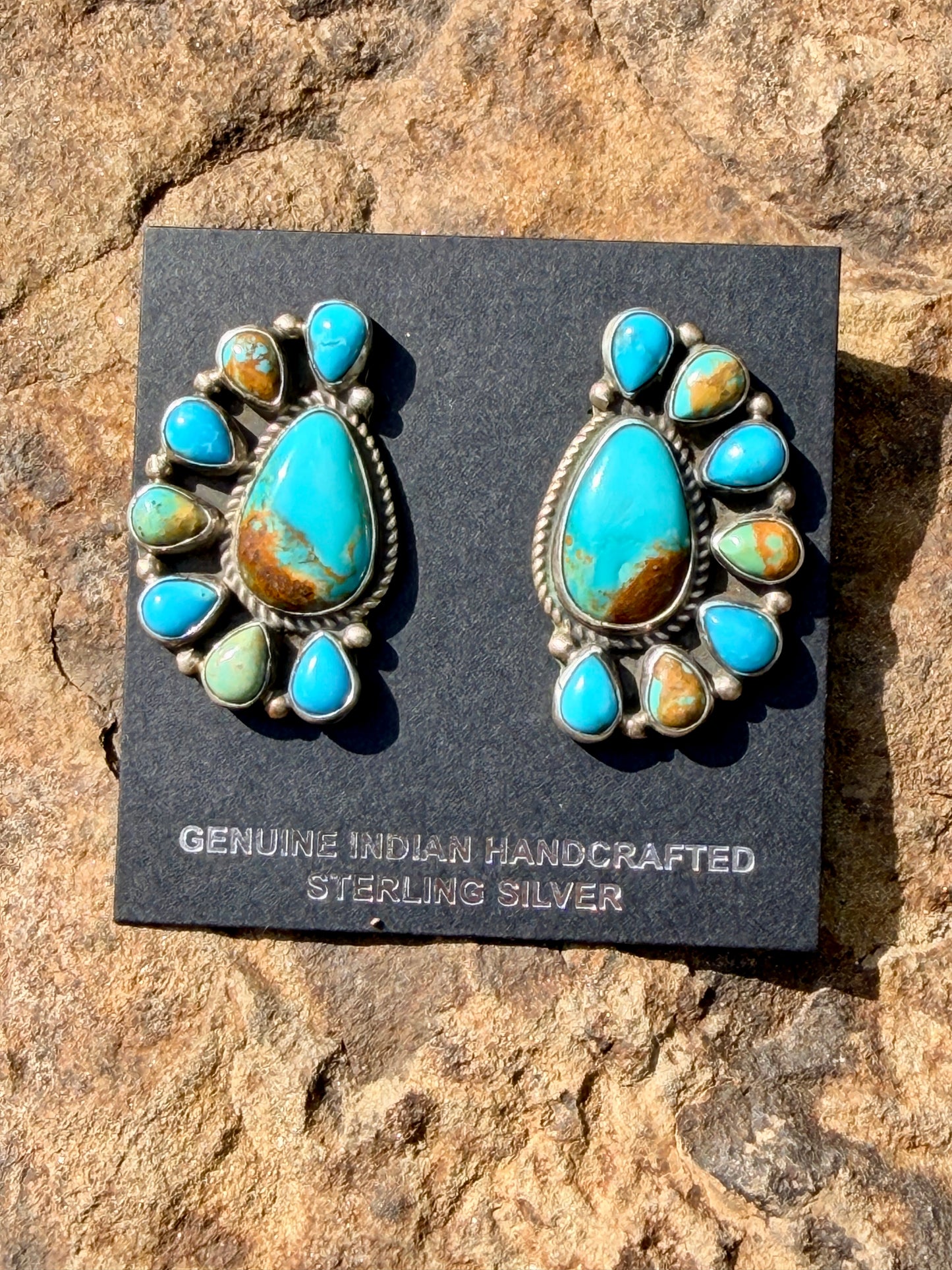 Native Made Large Cluster Earrings by Geraldine James