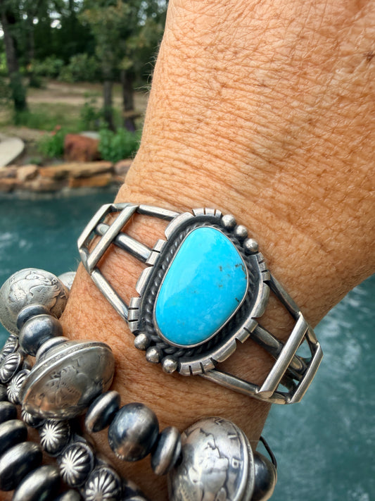 Native Made Large Turquoise Cuff