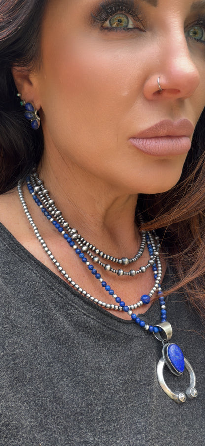 Handmade Lapis Post Studs