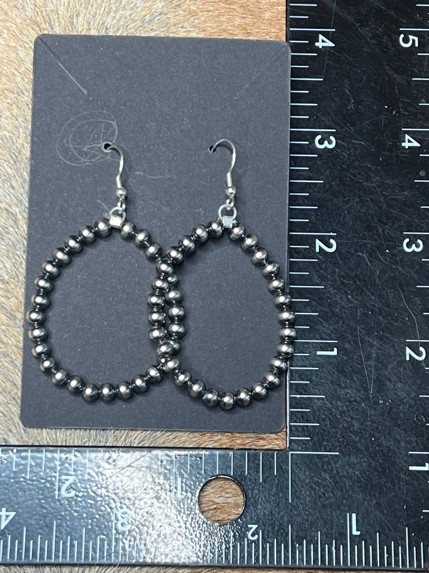 4mm Sterling Silver Pearl Hoop Earrings