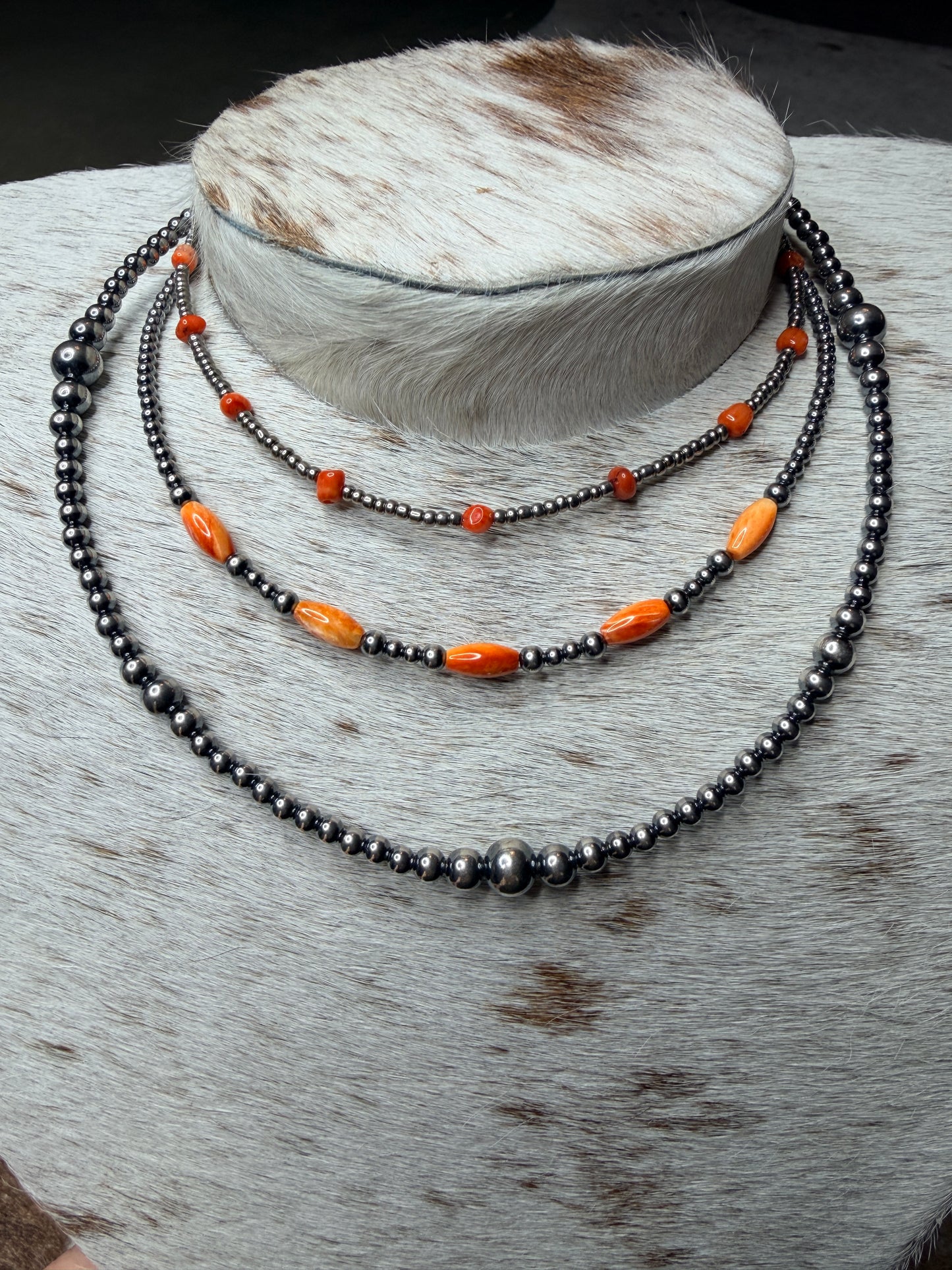 Orange Spiny Oyster Necklace– 14.5”