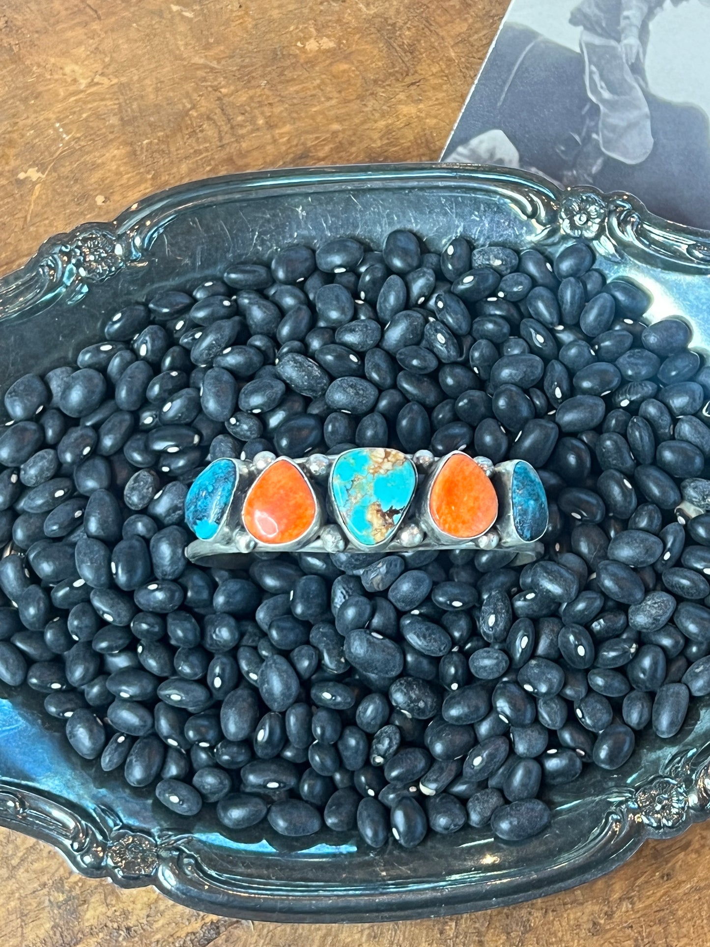Turquoise and Spiny Oyster Cuff