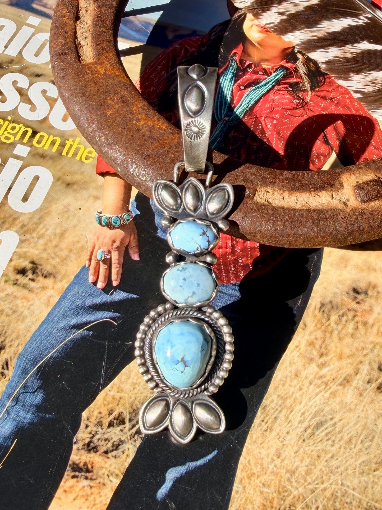 Native Made Golden Hills Pendant by Phillip Begay