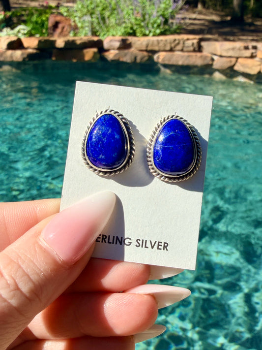 Gorgeous Lapis studs by Chasity Belone