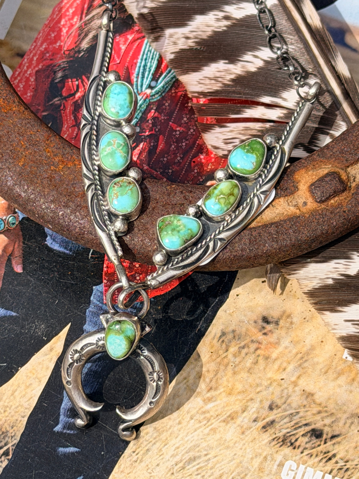 Tom Lewis Navajo Handmade Sonoran Gold Necklace