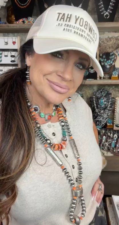 Sharon Cooley 34” Spiny Oyster Navajo Pearl Jacla Set