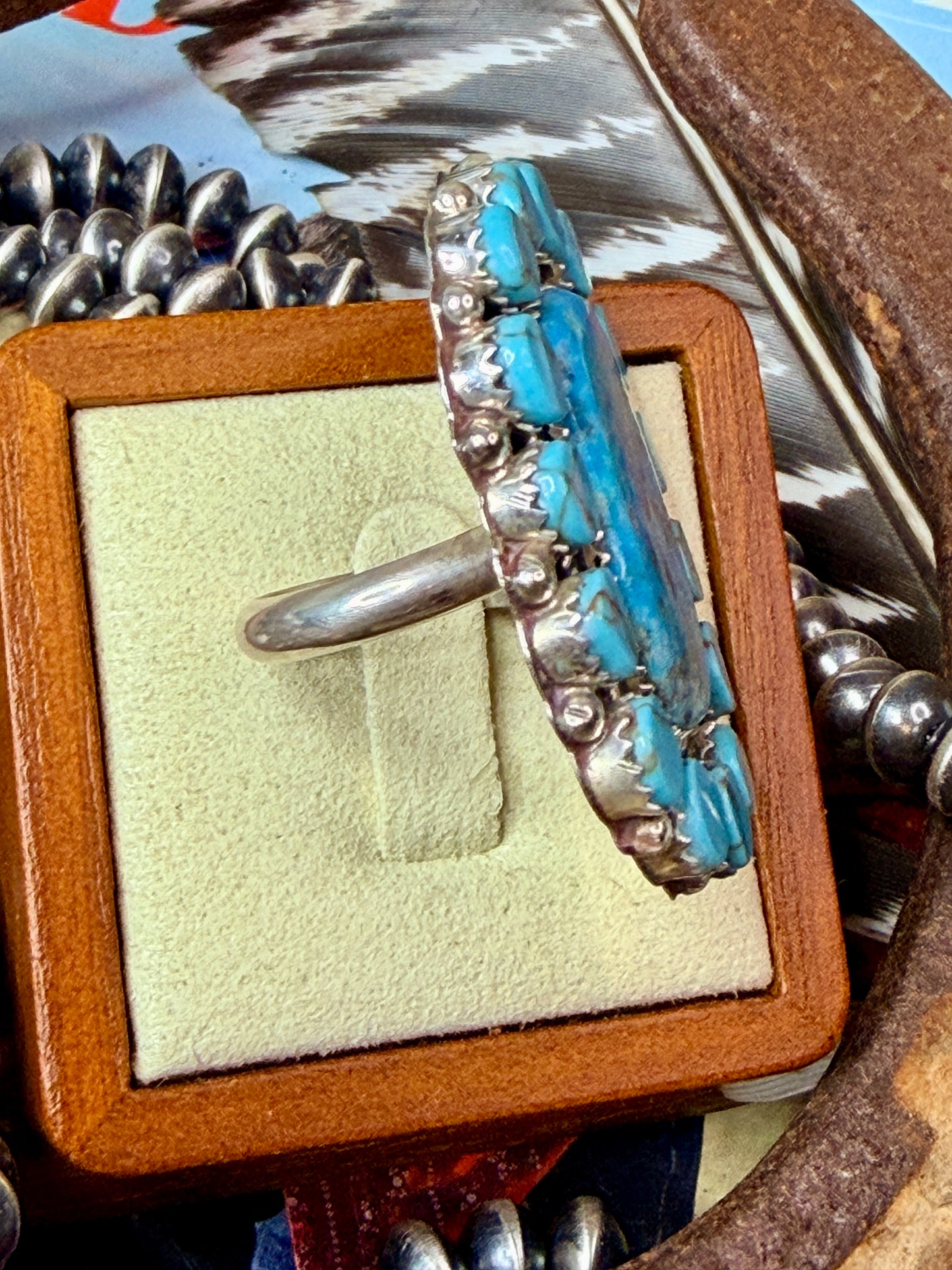 Large Adjustable Cluster Ring by L Etcitty