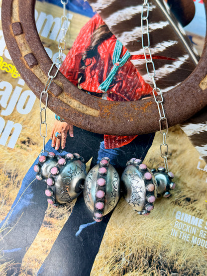 Monica Smith 5 Bead Stamped Necklace