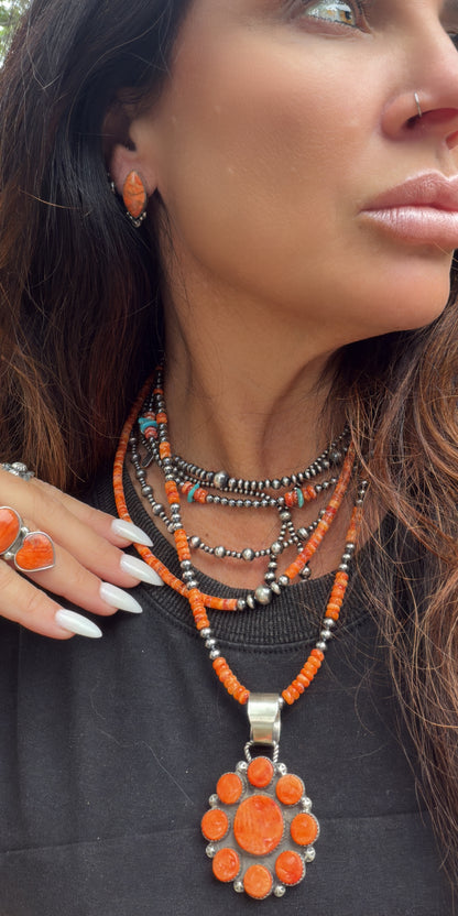 Apple Coral Studs