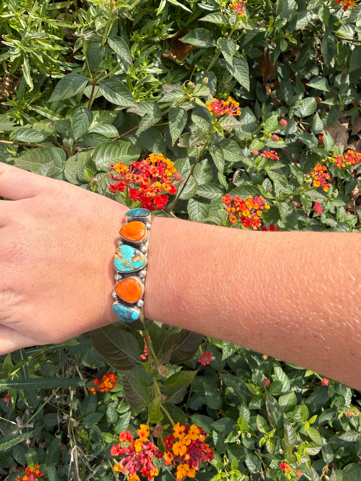 Turquoise and Spiny Oyster Cuff