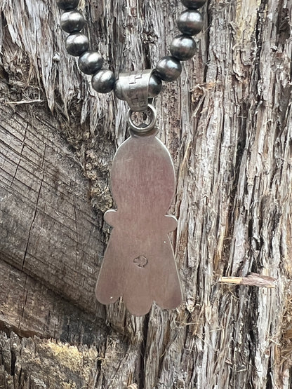 Native Made Palomino Feather Pendant by Maria Benally