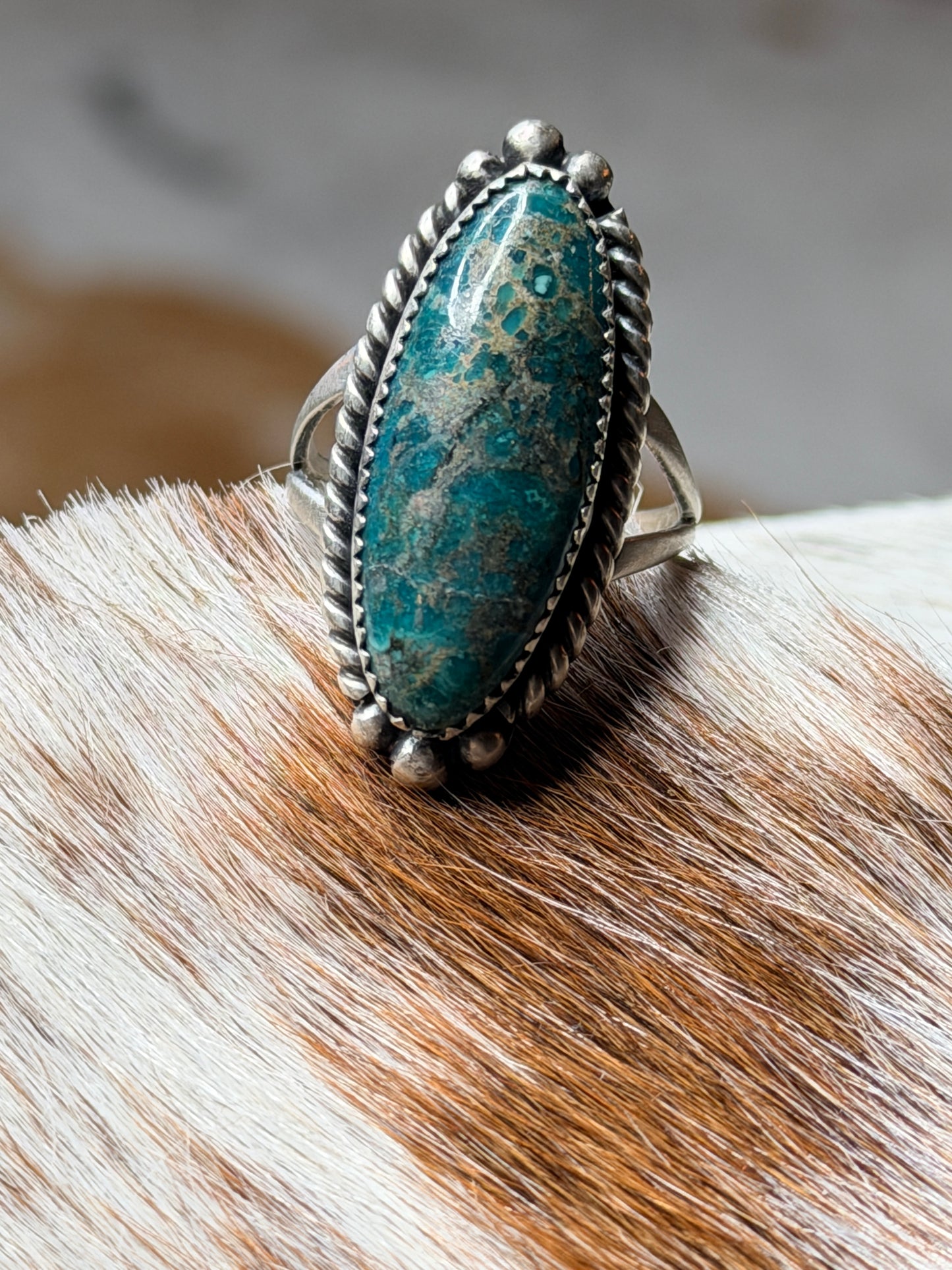 Thunder Mountain Turquoise Ring size 7.75