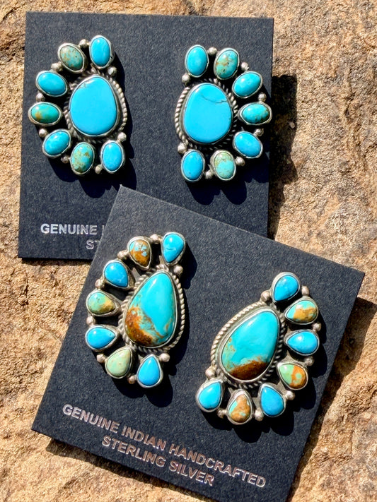 Native Made Large Cluster Earrings by Geraldine James
