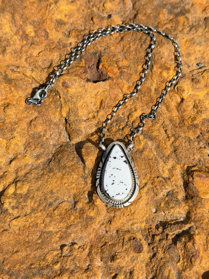 Native Made White Buffalo Necklace by Artist Alfred Martinez