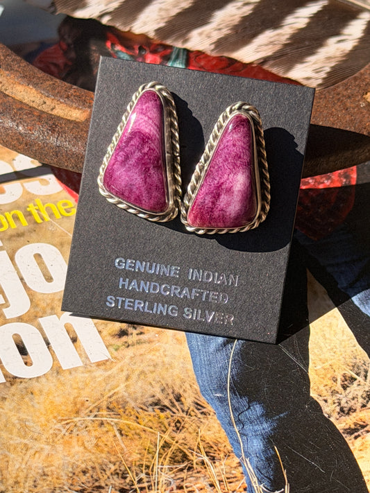 Purple Spiny Studs by Chasity Belone